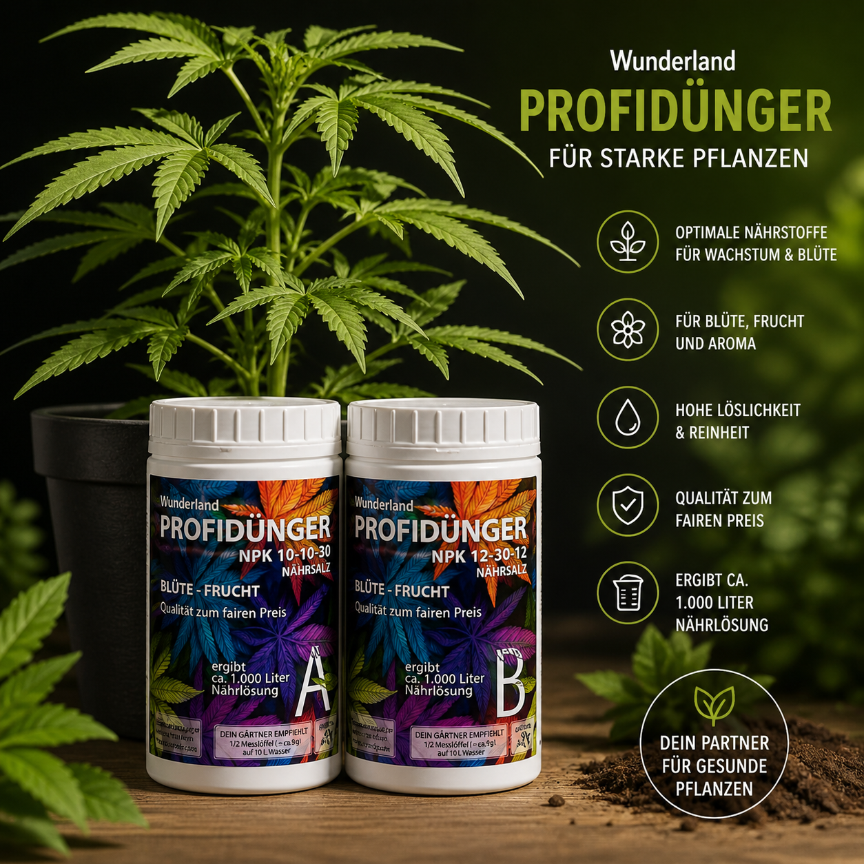 Wunderland Profidünger A&B - Cannabis Zweikomponenten-Dünger