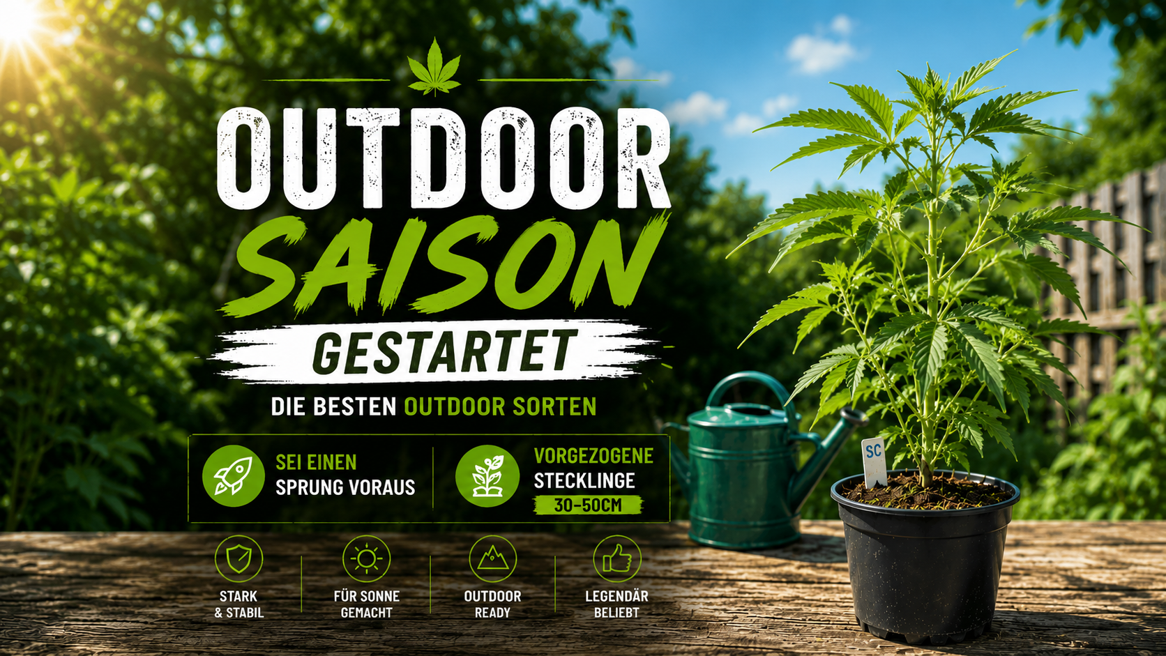 Große Cannabis Stecklinge kaufen – Outdoor Stecklinge im Hanfshop Wunderland
